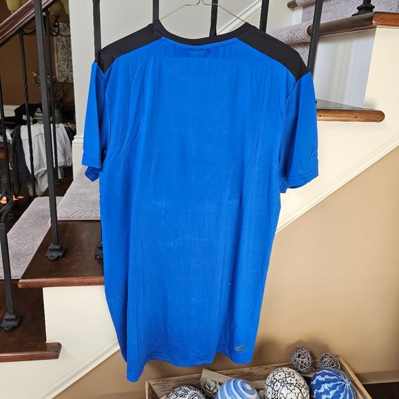 NWT Spyder Men's Printed Side Zip Pocket Performance Tee, Blue, Sz Medium - Picture 11 of 11